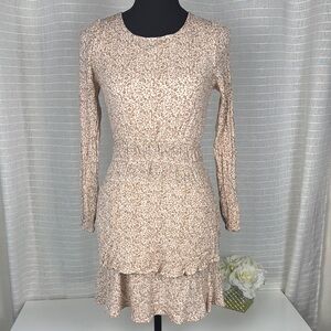 Altard State🌟 Elegant Tan Long 🌟Sleeve Dress, Small